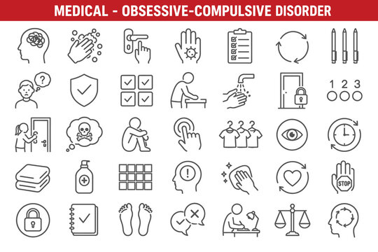 Medical definitions summarizing obsessive compulsive disorder behaviors.