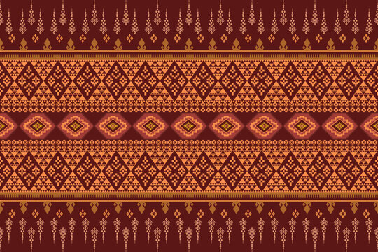 Ikat abstract ethnic art seamless pattern vintage style wallpaper, set, geometric, oriental, fabric, clothing, print, ornament, Aztec geometric, furniture