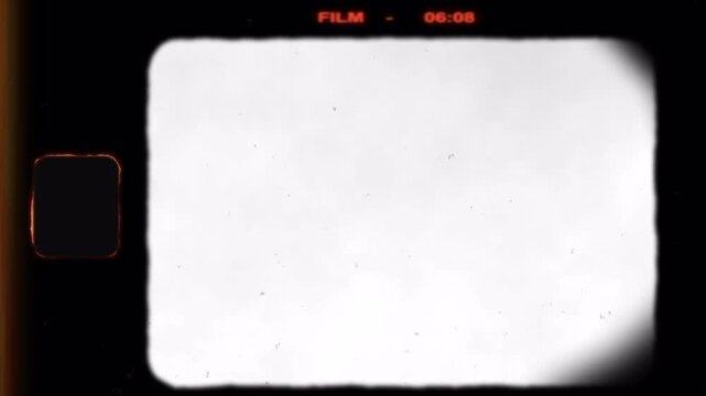 Vintage Super 8 Film Frame Overlay with Dust, Grain and Light Leaks