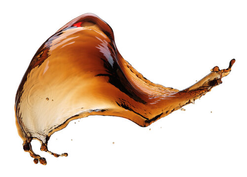 Cola splash isolated 