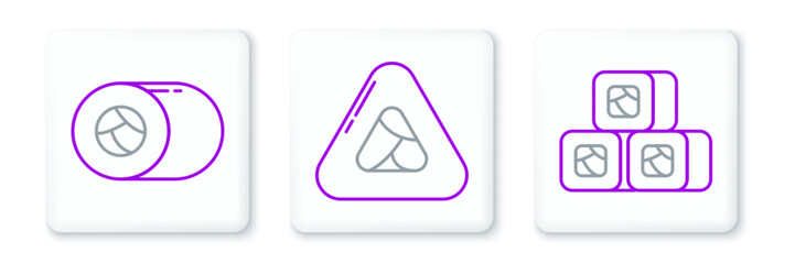 Set line Sushi, and icon. Vector © Oksana