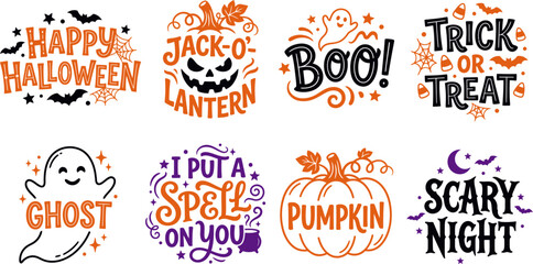 Halloween typography and icon collection © Nahida Akter