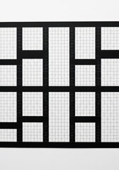 Fototapeta premium Abstract Black and White Geometric Grid Pattern Background for Graphic Design and Minimalist Art Projects