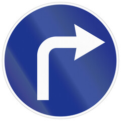 Road sign used in Iran - Turn right © jojoo64