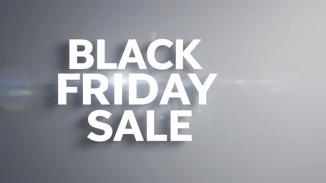 Minimalist Black Friday Sale Text Typography Animation