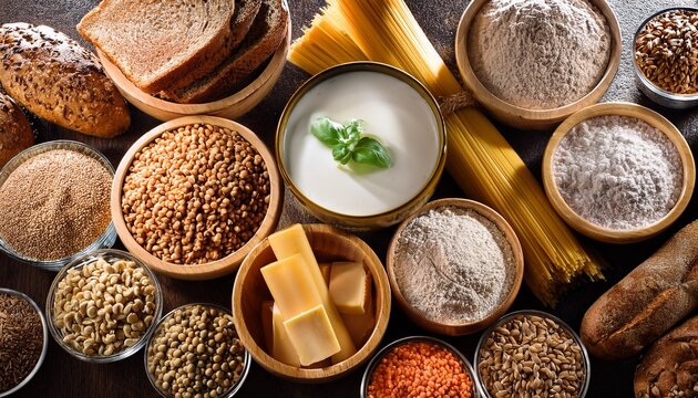 composition with variety of food products containing gluten