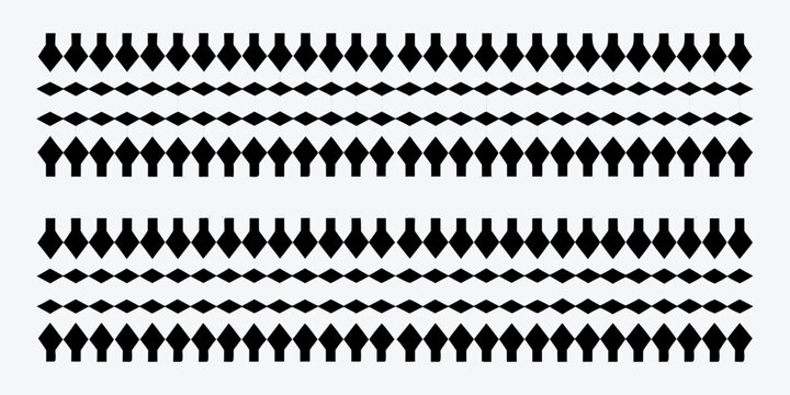 Diamond and zigzag geometric pattern on a white background