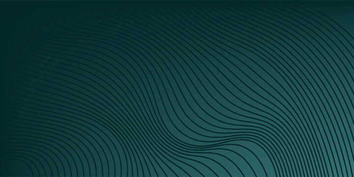 Smooth lines glowing on a dark green pattern texture
