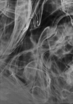Large vector halftone smoke texture with a transparent background