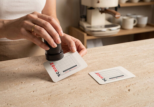 Affinity Seals on Card Mockup Branding Stamps
