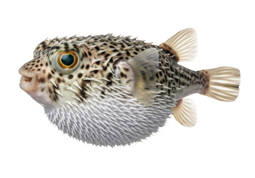 Puffer fish isolated on transparent background
