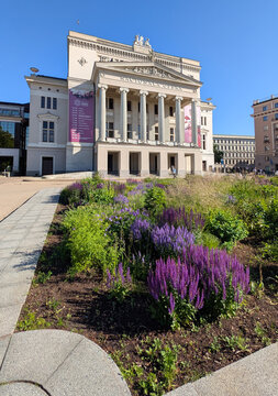Latvian national opera in old town of Riga, Latvia.