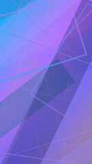 Fototapeta premium Abstract geometric shapes in a smooth purple and blue gradient create a futuristic tech mood, ideal as a vibrant backdrop with copy space.