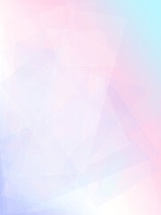 Fototapeta premium Soft pastel pink and blue abstract background with geometric facets and a gentle gradient, ideal for presentations, posters, and design layouts with copy space.