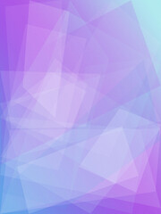 Fototapeta premium Abstract polygon shapes in purple and blue create a soft gradient glow, ideal for modern tech, design, and promotional layouts with copy space.