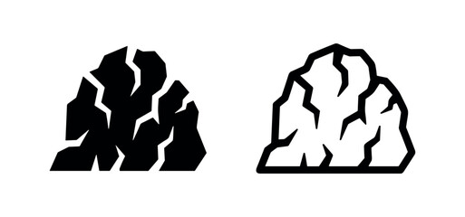 Rocky Mountain Formation Icon - Geology and Wilderness Symbol © liubomir118809