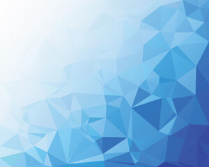 Obraz premium Abstract Blue Geometric Triangle Polygon Background with Mosaic Pattern Futuristic Technology Design Vector Illustration