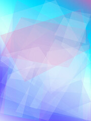 Fototapeta premium Abstract geometric polygon background in blue and lavender tones, soft gradients and faceted shapes create a calm, modern tech or design backdrop with copy space.