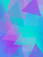 Obraz premium A geometric abstract pattern with layered triangles and soft gradients in blue and purple, creating a modern, calm mood for website banners and presentations.