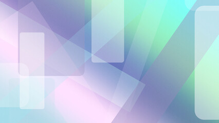 Obraz premium Abstract geometric shapes with soft blue and purple gradients create a calm, modern backdrop with copy space, ideal for tech, design, and promotional layouts.