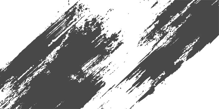 Abstract Brushstroke Texture: A bold and dynamic abstract design featuring rough, textured brushstrokes in dark grey on a stark white background, evoking a sense of raw artistic expression.