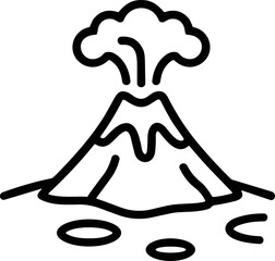 Volcano Eruption Icon © asep