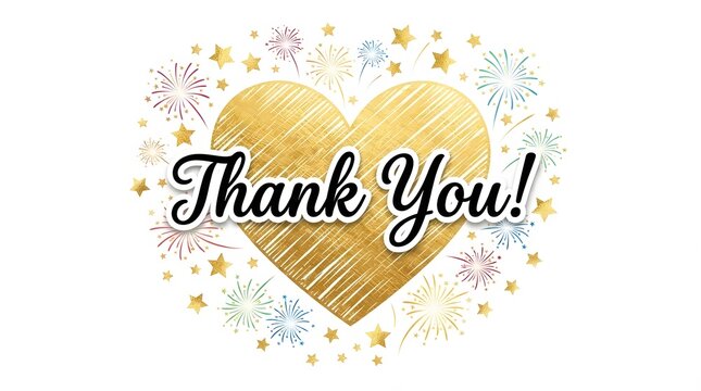 Golden heart thank you celebration