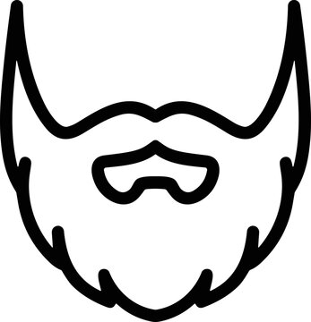 Minimalist Beard Outline Icon
