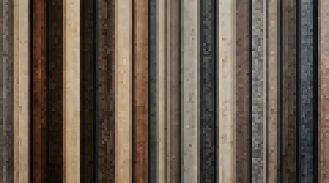 Close-up of Various Wooden Planks with Different Textures and Colors