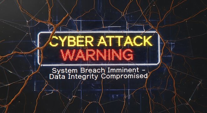 Cyber attack warning system breach data integrity compromised.