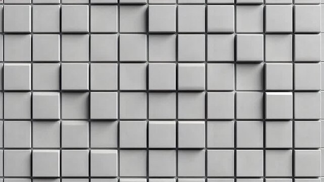 Geometric pattern of raised and recessed cubes