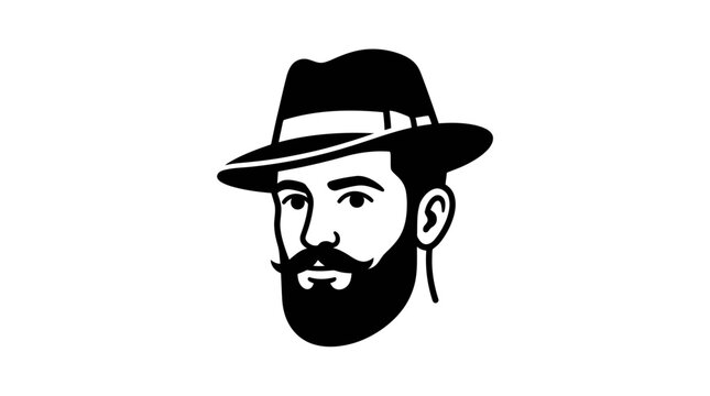 Bearded man wearing classic hat