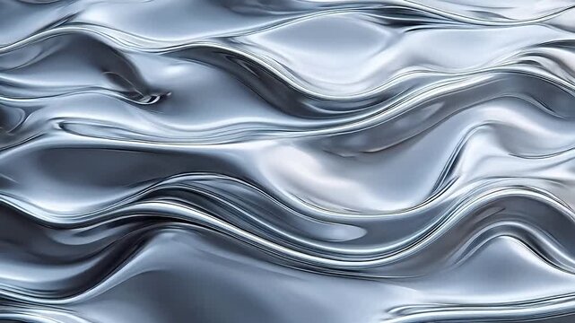 Abstract metallic wavy surface