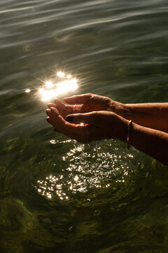 Catching the water