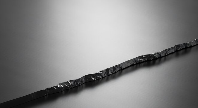 Close up view of a black metal chain link.