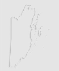 Fototapeta premium Vector map of Belize, abstract inner shadow