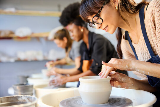 Pottery Workshop With Students