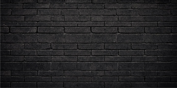 Dark brick wall masonry background with uniform stacked pattern construction texture decorative architectural design illustration