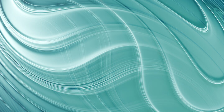 Fluid Shapes in Blue Tones Create Smooth Movements and Lines