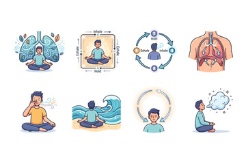 Fototapeta premium Breathing Exercises and Meditation