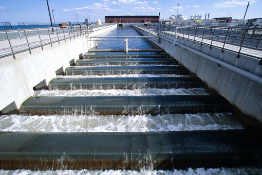 Aeration Process at Waste Water Treatment Facility Film nobody