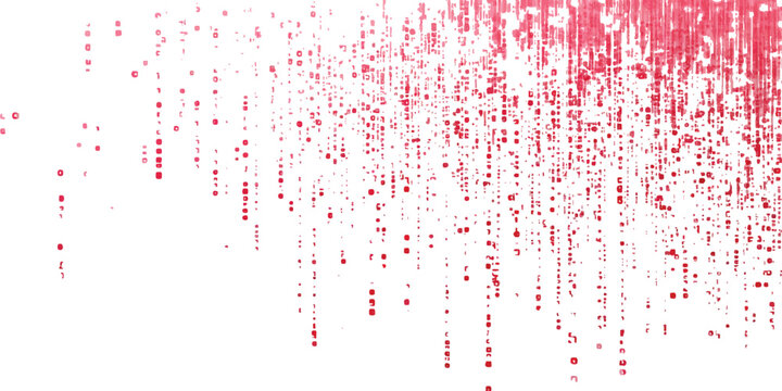 Abstract falling red binary code matrix style digital data information technology background concept vector illustration.