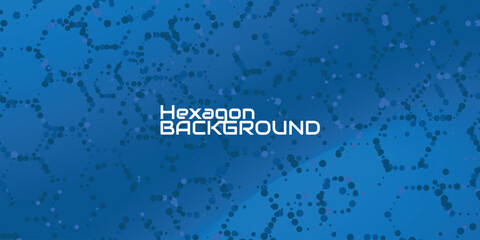 Fototapeta premium Futuristic UI background with hexagon cyberpunk geometry elements
