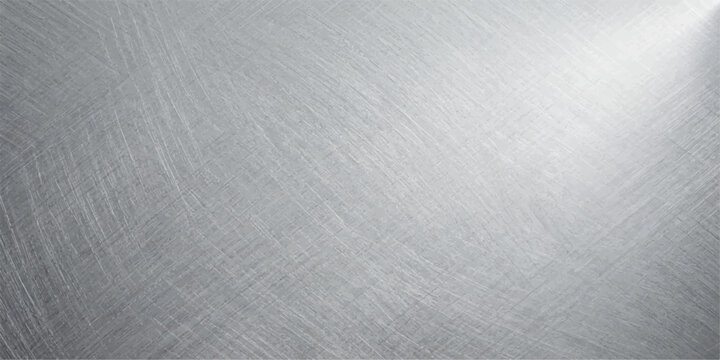 Abstract cross brushed steel background, silver steel with a crosshatch brushed texture and a bright corner light, modern design for branding, web design and social media.