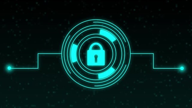 User interface padlocks lock secure corporate network servers. Interface padlocks animation safeguards digital cloud storage files. Interface padlocks isolate database log paths.