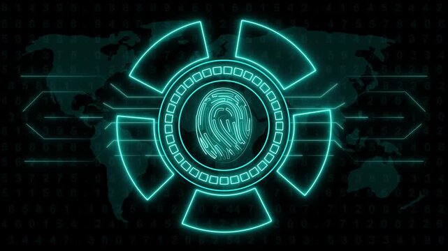 Cyan interface lines frame abstract global network boundaries. Interface lines animation grids corporate cloud database analytics. Interface lines panel displays tech telemetry.