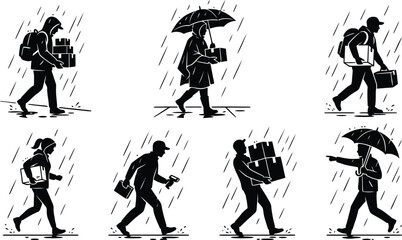 Rainy season with umbrela © MARISH