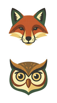 Cartoon fox character with big eyes and ears.