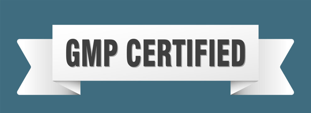 gmp certified ribbon isolated on transparent background. gmp certified ribbon