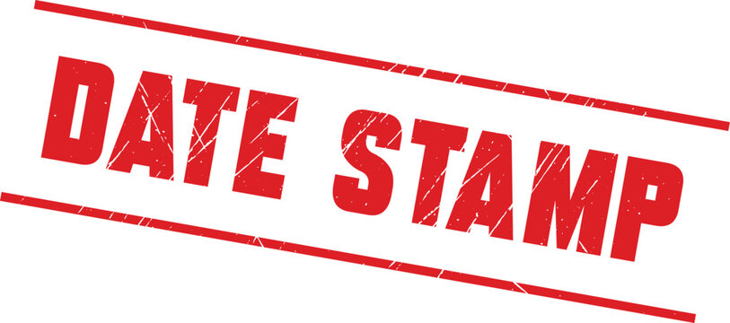 DATE: A bold red rubber stamp featuring the text date stamp for clear administrative record keeping.